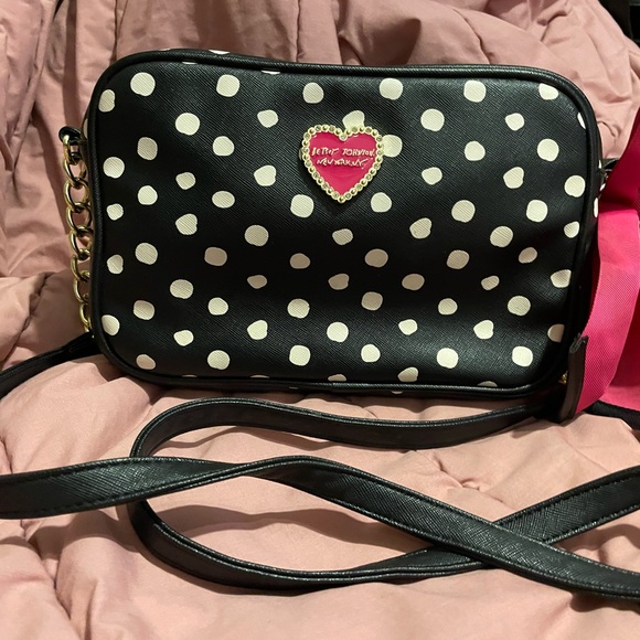 Betsy Johnson Polka-Dot with Hot Pink Bow NWOT - Picture 1 of 13